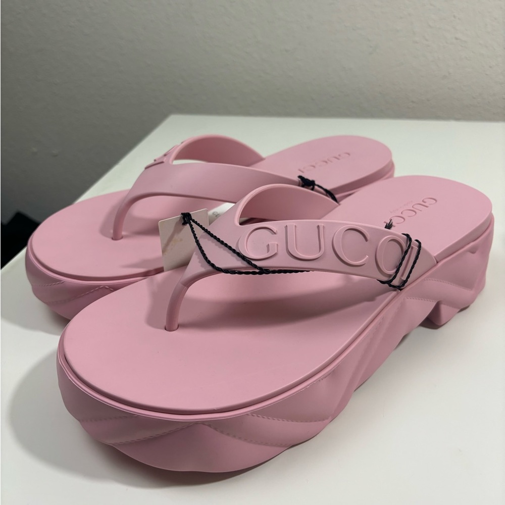 Gucci Pink Platform Shoes with Chunky Sole